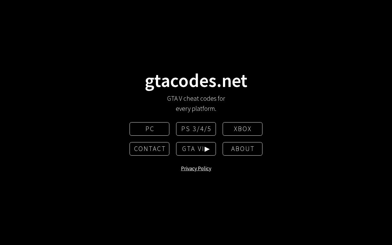 GTA V cheat codes for PC, Playstation and XBOX | gtacodes.net